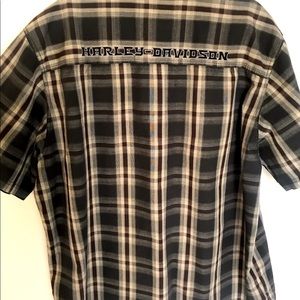 Harley Davidson Plaid Button Down Garage Shirt 2XL
